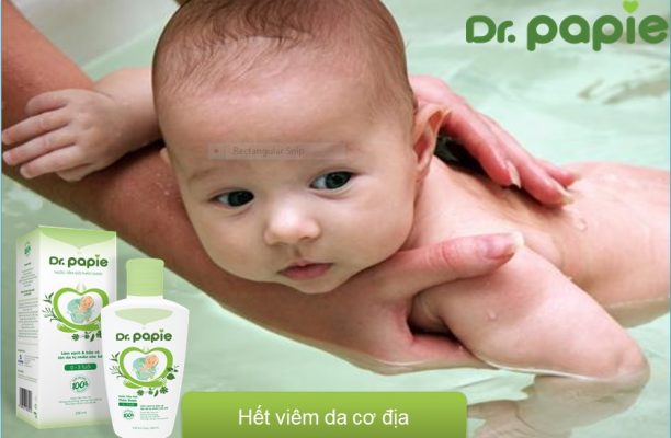 nước tắm Dr.Papie phòng và điều trị viêm da cơ địa ở trẻ sơ sinh