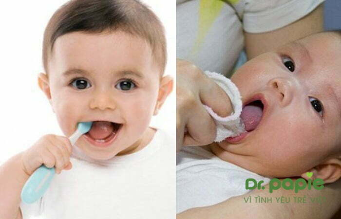 Vệ sinh lưỡi, miệng cho trẻ bị tưa lưỡi sạch sẽ