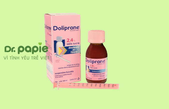 Thuốc hạ sốt cho trẻ bị sốt siêu vi dolipranne