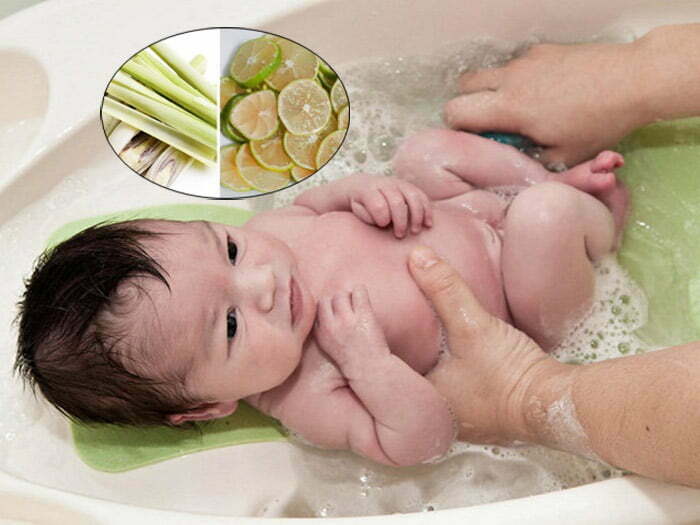 Tắm sả chanh cho trẻ bị sốt phát ban