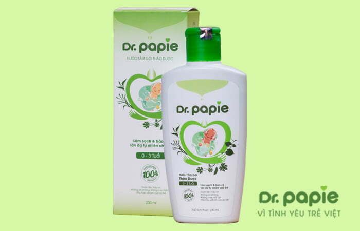 Nước tắm thảo dược Dr.Papie dưỡng ẩm cho da bé