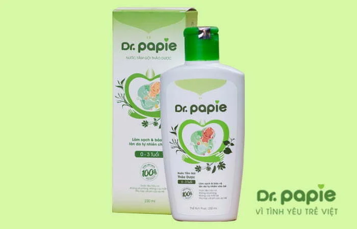 Sữa tắm thảo dược cho bé trai sơ sinh Dr.Papie