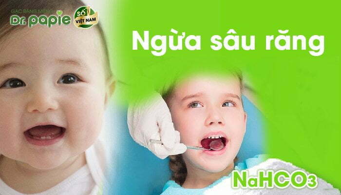 NaHCO3 là muối kiềm có tác dụng trung hòa môi trường acid gây sâu răng