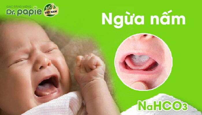 NaHCO3 có tác dụng kháng nấm, làm sạch chân nấm dùng trong các bệnh nấm miệng, lưỡi, họng