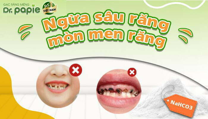 Gạc chứa NaHCO3 ngừa sâu răng, mòn men răng tối đa