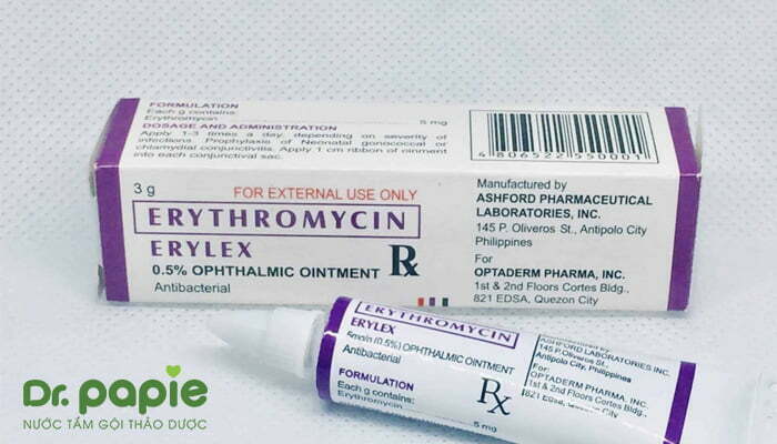 Thuốc trị viêm da cơ địa Erythromycin bôi cho bé