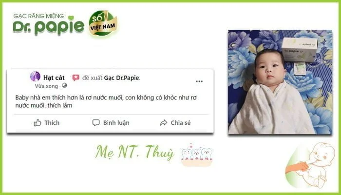 Mẹ mèo chia sẻ: "Cái gạc bé này thích nước muối hơn, trước đây dùng nước muối con không chịu hợp tác".