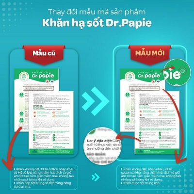 Nhãn hàng Dr.Papie thông báo thay đổi bao bì sản phẩm