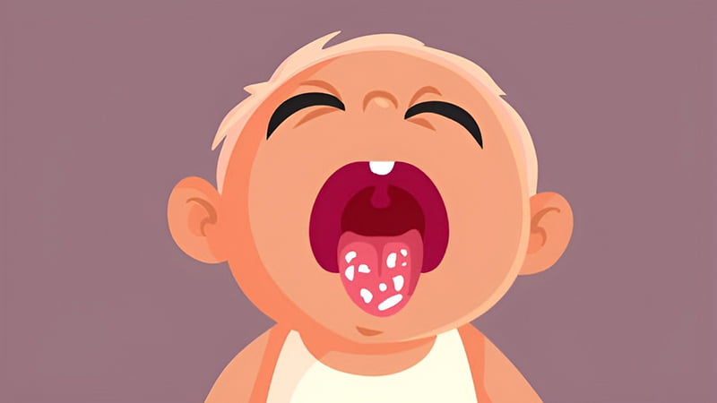 Nấm lưỡi, nấm miệng ở trẻ sơ sinh