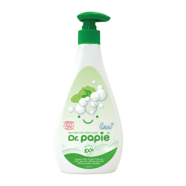 Bọt tắm gội thảo dược Dr.Papie 6mo+