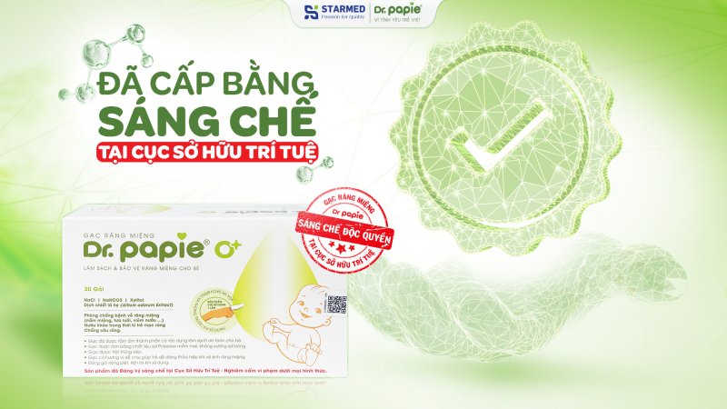 Gạc Dr.Papie nhận bằng sáng chế