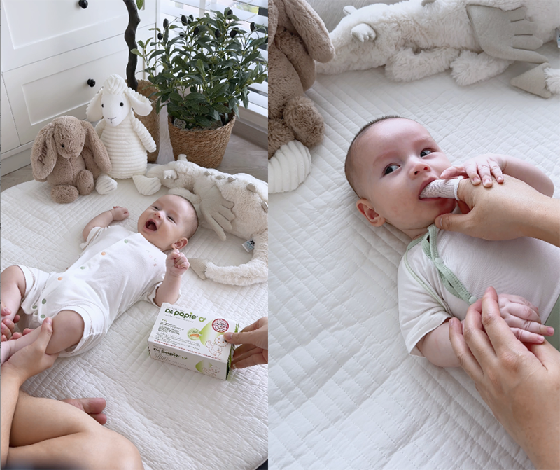 Gia đình Punie và hành trình ‘sạch, khỏe’ cùng Gạc Dr.Papie Để bé hợp tác với việc rơ lưỡi, bố mẹ có thể biến đó thành trò chơi cho bé hào hứng hơn.