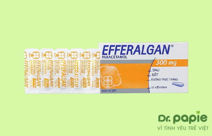 11+ thuốc điều trị sốt phát ban ở trẻ em an toàn theo từng độ tuổi Thuốc hạ sốt phát ban Efferalgan