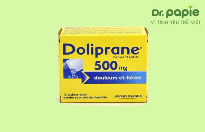 11+ thuốc điều trị sốt phát ban ở trẻ em an toàn theo từng độ tuổi Thuốc hạ sốt phát ban Doliprane 500mg