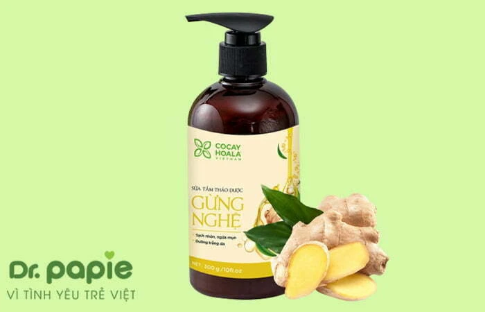 7 loại nước tắm, sữa tắm chống cảm mạo cho bé an toàn, không gây kích ứng da Sữa tắm chống cảm Gừng nghệ