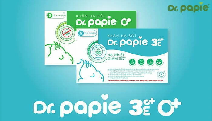 8 lý do mẹ nên dùng khăn hạ sốt cho bé Khăn lau hạ sốt Dr.Papie