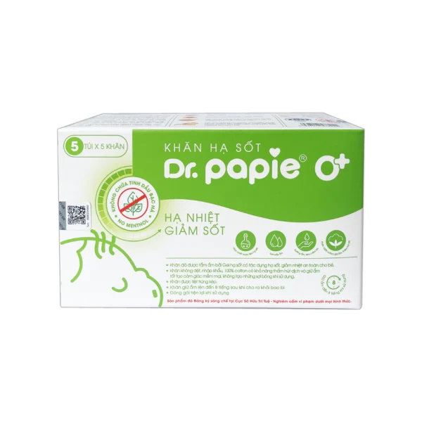 Khăn hạ sốt Dr.Papie 0+