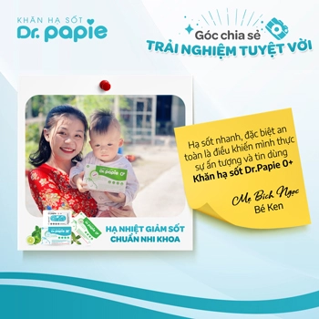 Khăn hạ sốt Dr.Papie (LP Ads) Me Bich Ngoc review khan ha sot drpapie