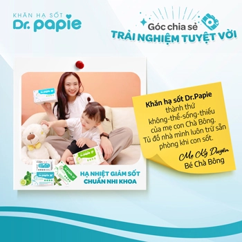 Khăn hạ sốt Dr.Papie (LP Ads) Me Ky Duyen review khan ha sot drpapie