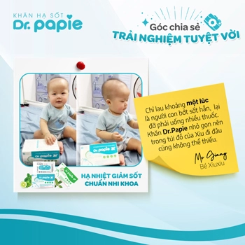 Khăn hạ sốt Dr.Papie (LP Ads) Me Xiuxiu review khan ha sot drpapie