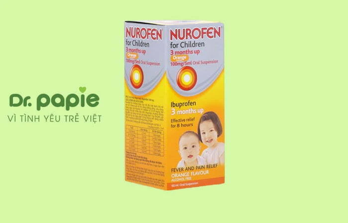 Bé bị sốt siêu vi uống thuốc gì? 11 thuốc AN TOÀN, nhanh khỏi nhất Thuốc hạ sốt cho trẻ em nurofen