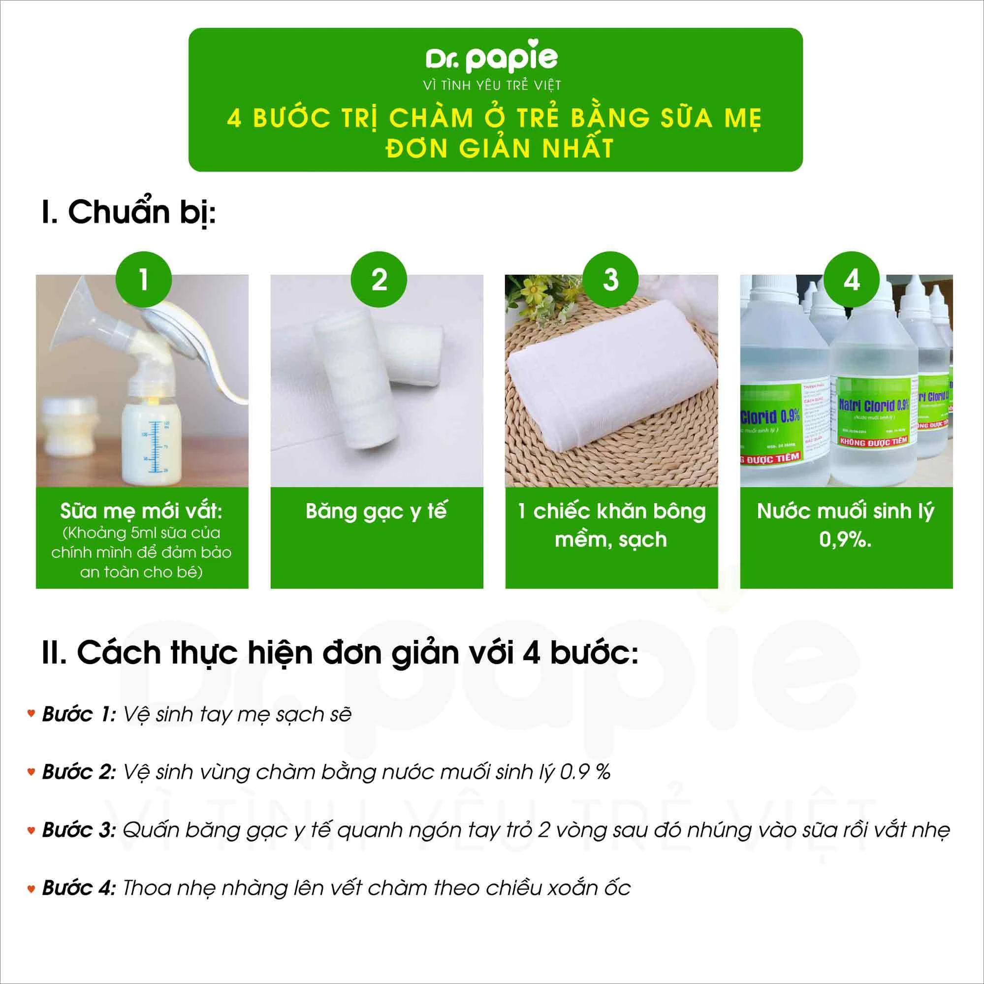 Bị chàm sữa bôi sữa mẹ có được không và cần lưu ý gì khi bôi 4 bước trị chàm sữa bằng sữa mẹ