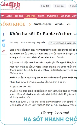 Khăn hạ sốt Dr.Papie (LP Ads) bt3