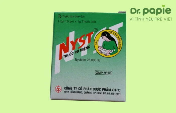 Cách điều trị và phòng ngừa tái phát nấm lưỡi ở trẻ em Thuốc trị nấm lưỡi Nystatin