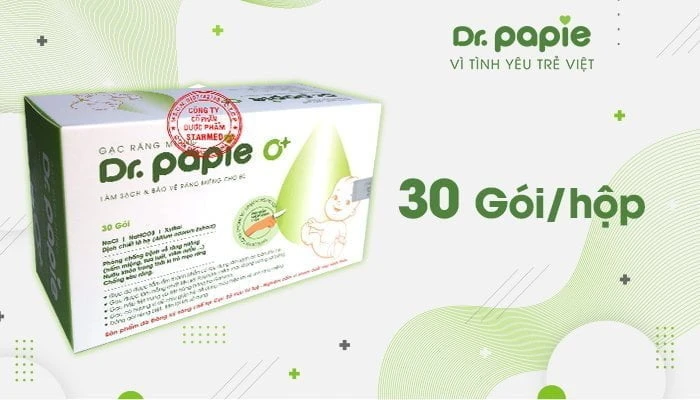 Hình ảnh Gạc răng miệng Dr.Papie với quy cách 30 gói/ 1 hộp Hình ảnh Gạc răng miệng Dr.Papie với quy cách 30 gói/ 1 hộp