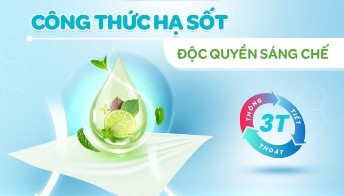 Công thức hoàn hảo không thể thêm bớt: Hạ sốt 4 thành phần từ Khăn hạ sốt Dr.Papie Khăn hạ sốt Dr.Papie với công thức hạ sốt thải nhiệt độc quyền sáng chế
