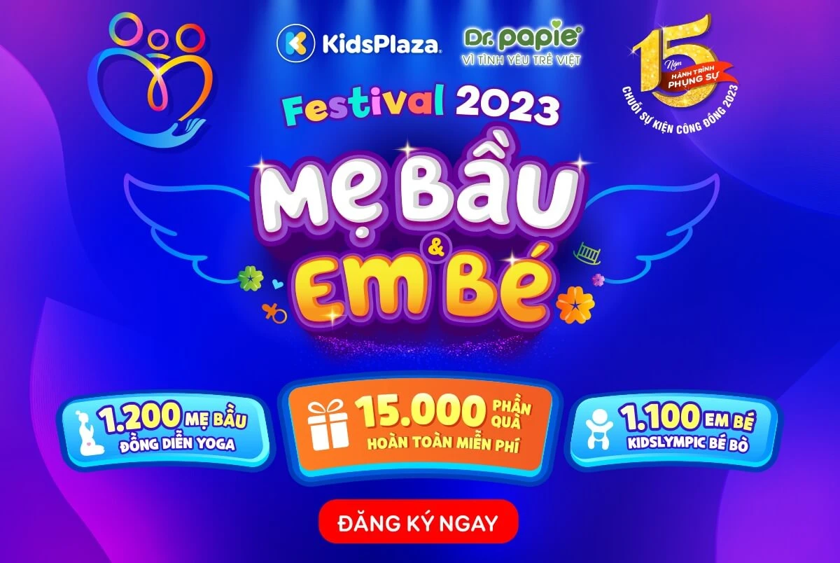 dr papie dong hanh cung kidsplaza trong su kien festival me bau va em be 2023