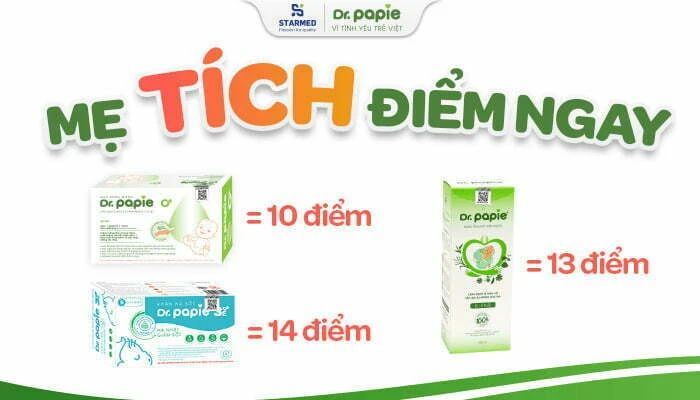 Thể lệ tích điểm cho từng sản phẩm của Dr.Papie