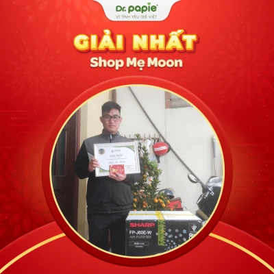 Dr.Papie trao gần 200 triệu đồng cho các khách hàng đạt giải chương trình tri ân cuối năm Giải nhất trị giá 15 triệu đồng thuộc về Shop Mẹ Moon