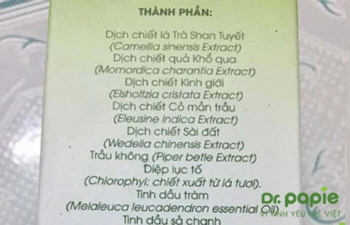 DrPapie chia sẻ 7 kinh nghiệm chọn mua sữa tắm trị rôm sảy cho bé và 8+ loại sữa tắm được ưa chuộng nhất Thành phần cửa sữa tắm Dr.Ppaie