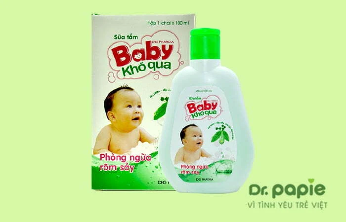 DrPapie chia sẻ 7 kinh nghiệm chọn mua sữa tắm trị rôm sảy cho bé và 8+ loại sữa tắm được ưa chuộng nhất Sữa tắm trị rôm sảy cho bé sơ sinh Baby khổ qua