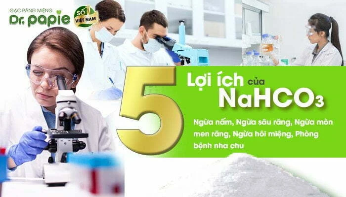 5 lợi ích vàng của Baking Soda (NaHCO3) với răng miệng 5 Lợi ích của NaHCO3 với sức khỏe răng miệng