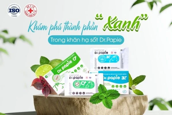 Khăn hạ sốt Dr.Papie: Cơ chế hạ sốt và cách sử dụng đúng “chuẩn” Thành phần khăn hạ sốt Dr.Papie