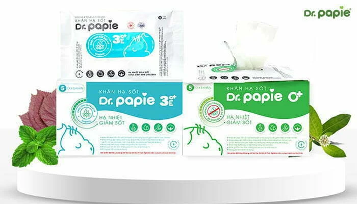 Khăn lau hạ sốt Dr.Papie 0+ và 3mo+ có gì khác nhau khan lau ha sot dr papie 0 va 3mo co gi khac nhau