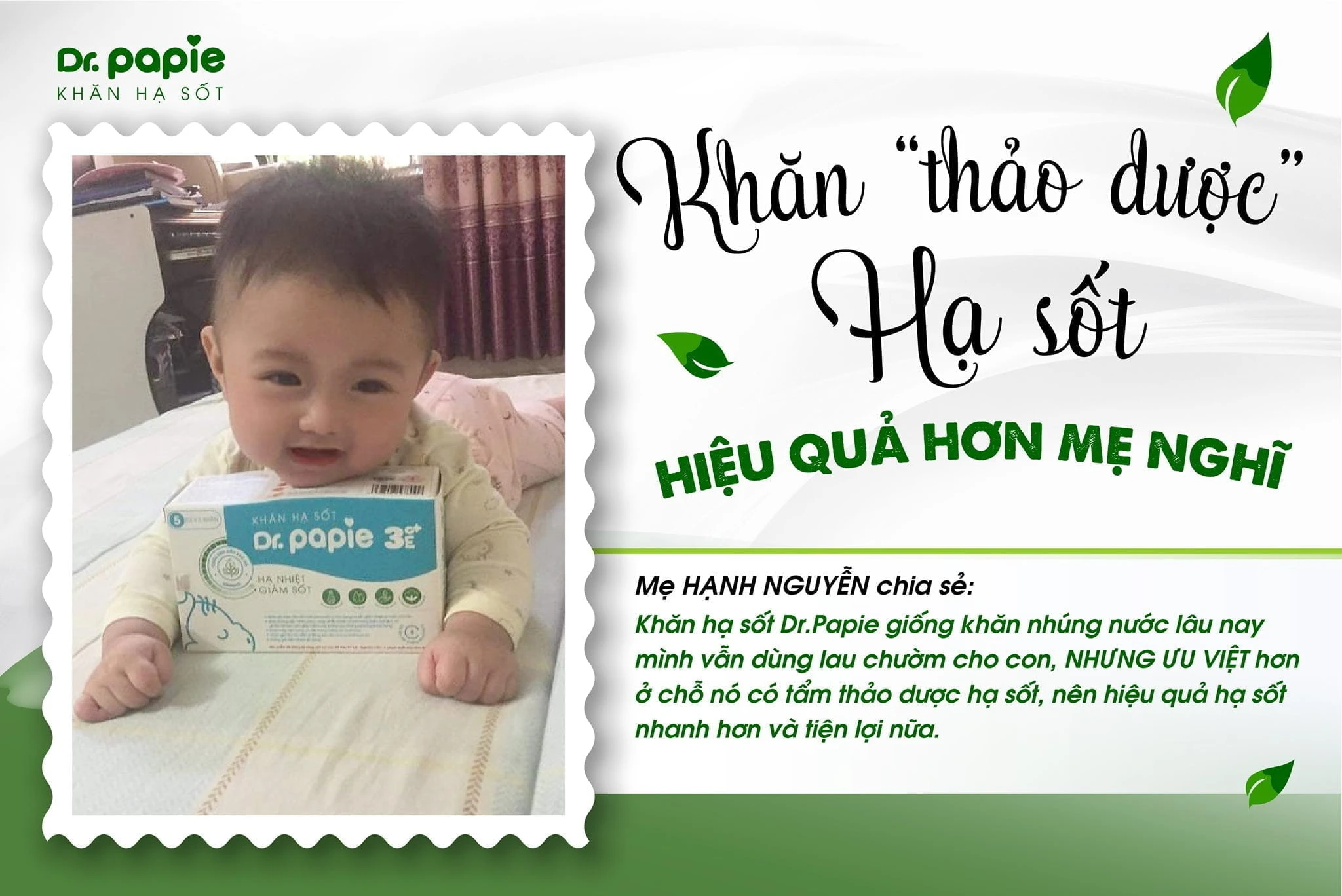 Khăn lau hạ sốt Dr.Papie có tốt không, mua ở đâu chính hãng? khan lau ha sot dr papie co tot khong mua o dau chinh hang 5