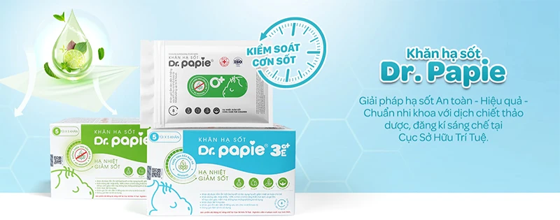Khăn hạ sốt Dr.Papie - giải pháp hạ sốt an toàn hiệu quả Khăn hạ sốt Dr.Papie - giải pháp hạ sốt an toàn hiệu quả