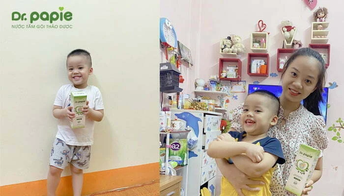 Nước tắm Dr.Papie chỉ sau 5 ngày bé hết rôm sảy kèm review chân thực Chỉ sau 5 lần tắm Dr.Papie, bé đã hết rôm sảy bằng cách cực kỳ đơn giản của mẹ