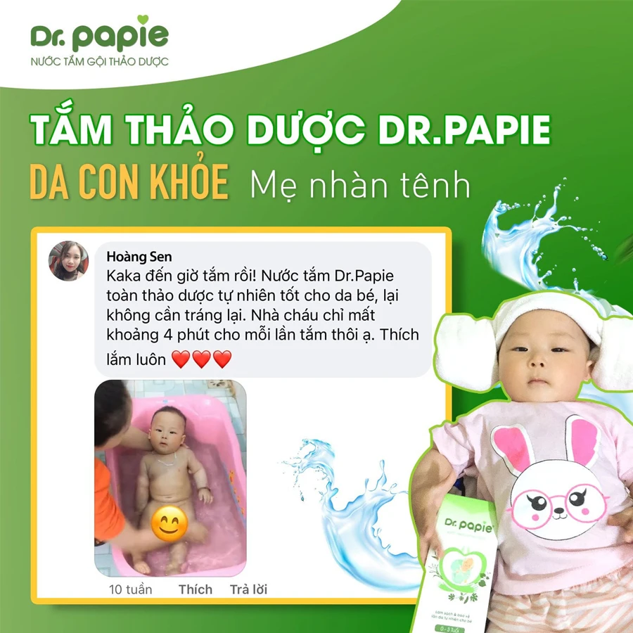 Nước tắm gội Dr.Papie (LP Ads) ph1