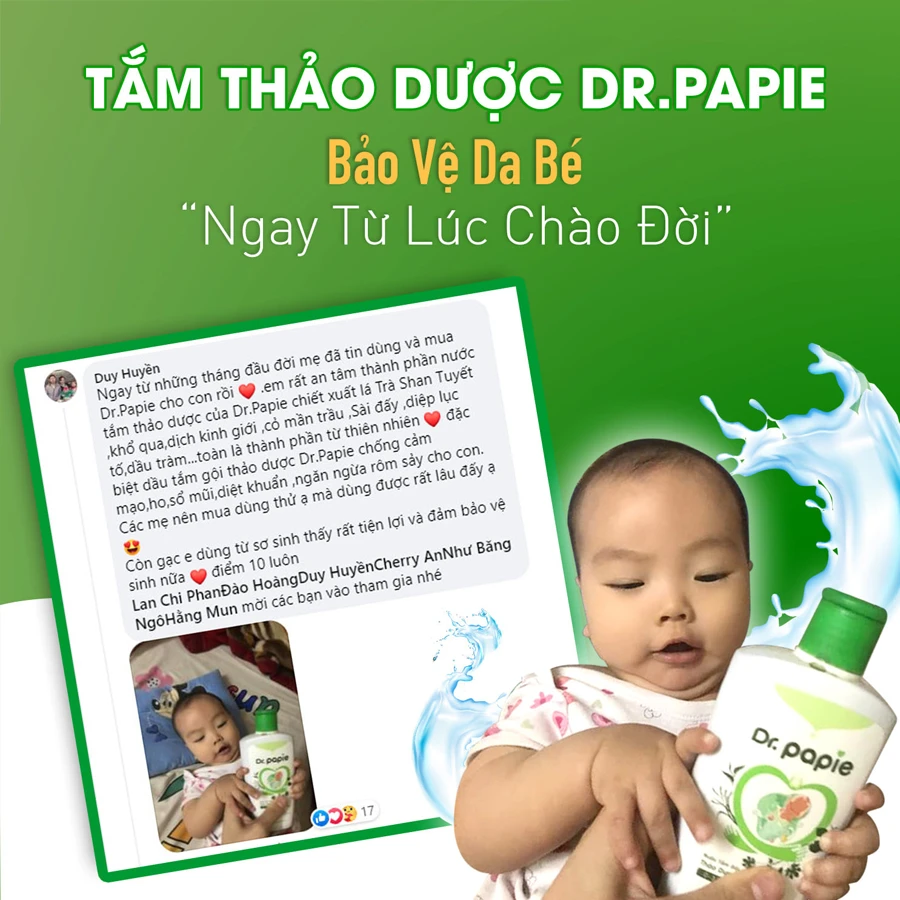 Nước tắm gội Dr.Papie (LP Ads) ph2