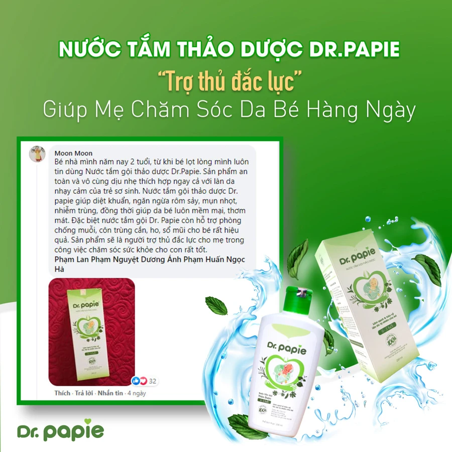 Nước tắm gội Dr.Papie (LP Ads) ph3