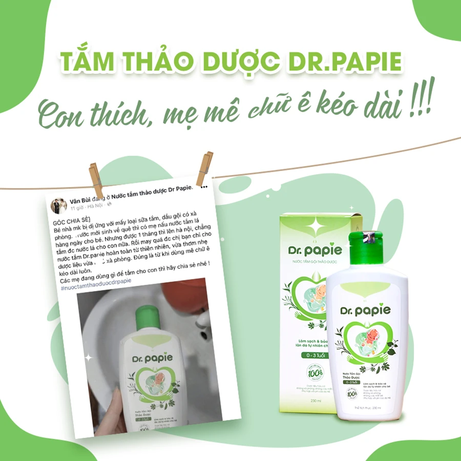 Nước tắm gội Dr.Papie (LP Ads) ph4