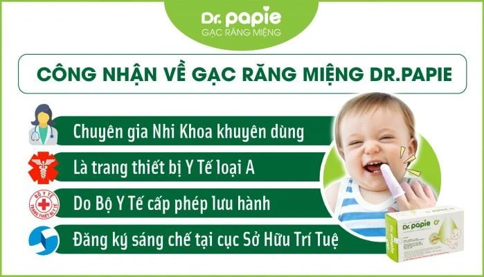 Review gạc răng miệng Dr.Papie được hàng triệu mẹ tin dùng 4 Tiêu chuẩn VÀNG chỉ có ở gạc răng miệng Dr.Papie
