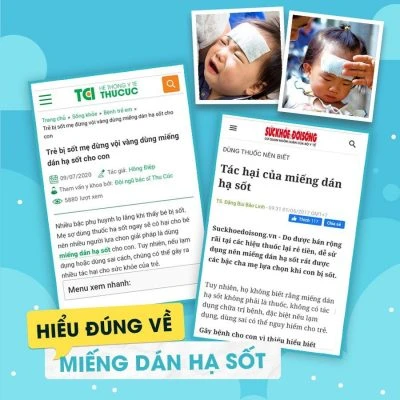 So sánh khăn hạ sốt và miếng dán hạ sốt, loại nào tốt hơn? so sanh khan ha sot va mieng dan ha sot loai nao tot hon 1