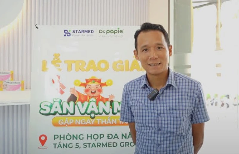 Tổng kết chương trình khuyến mãi “Dr.Papie - Săn vận may gặp ngay thần tài” Anh Đỗ Quang Long chia sẻ cùng nhãn hàng