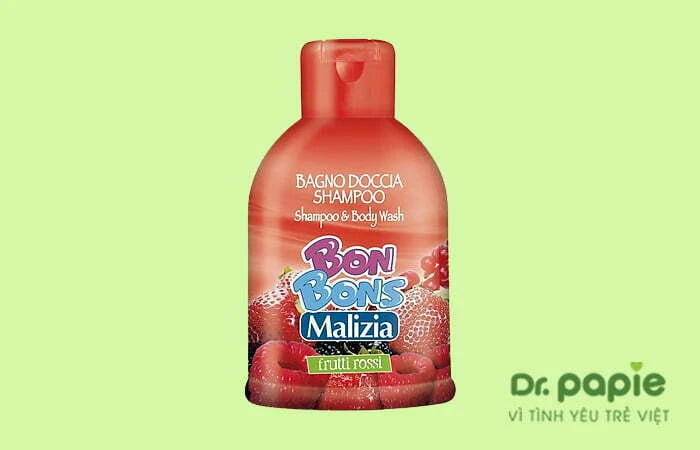 Sữa tắm cho trẻ sơ sinh: Kinh nghiệm chọn mua và cách dùng Sữa tắm gội cho bé hương trái cây Malizia BonBons