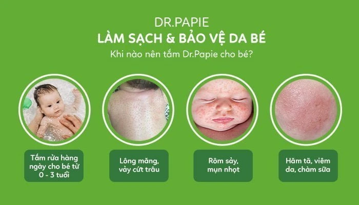 Sữa tắm thảo dược Dr.Papie có tốt không? Review từ mẹ thông thái Sữa tắm Dr.Papie giúp làm sạch và ngăn ngừa hầu hết các vấn đề ngoài da